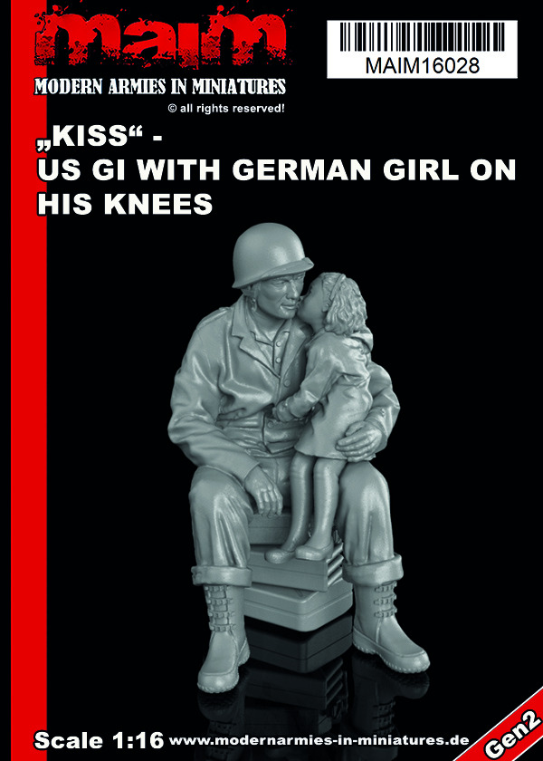 MAiM 1//16 Kiss US Gi w//Girl On His Knees 2 figures,3D printed soft resin